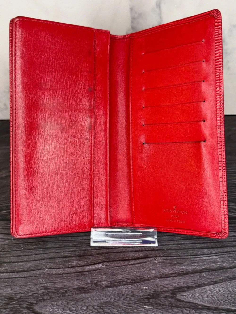 Louis Vuitton Epi Red Long Bifold Wallet | Vintage | Date Code: CA0964